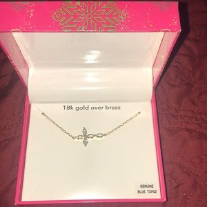 New Genuine Topaz Cross Necklace